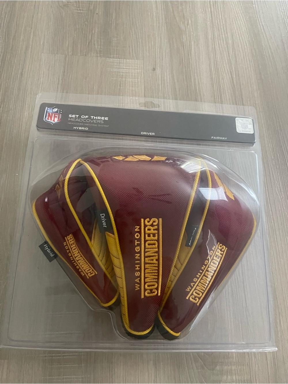 Washington Commanders NFL Golf Club Headcovers - Set of Three (Burgundy & Gold)